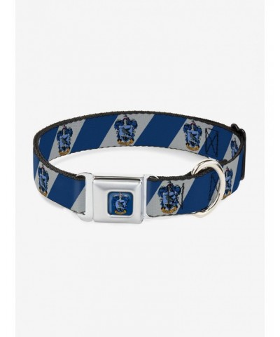 Harry Potter Ravenclaw Crest Diagonal Seatbelt Buckle Dog Collar $9.21 Pet Collars