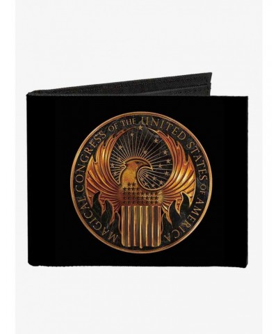Fantastic Beasts MACUSA Seal Canvas Bifold Wallet $6.90 Wallets