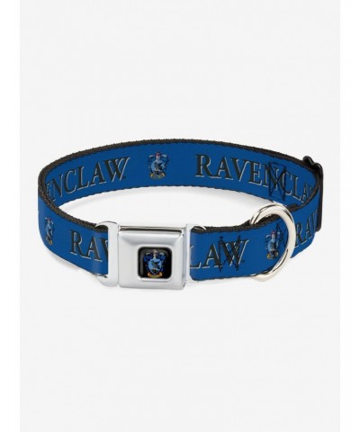 Harry Potter Ravenclaw Crest Blue Black Seatbelt Buckle Dog Collar $11.95 Pet Collars
