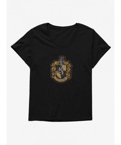 Harry Potter Hufflepuff Patch Girls T-Shirt Plus Size $7.63 T-Shirts