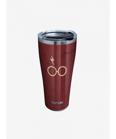 Harry Potter Maroon and Gold Glasses 30oz Stainless Steel Tumbler With Lid $18.86 Tumblers