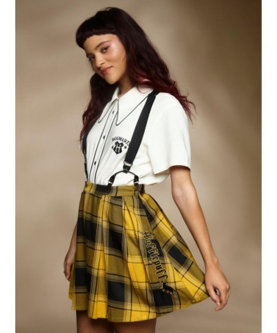 Harry Potter Hufflepuff Pleated Suspender Skirt $9.24 Skirts