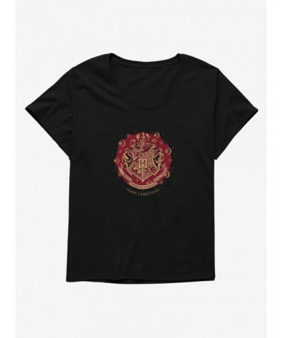 Harry Potter Happy Christmas At Hogwarts Girls T-Shirt Plus Size $10.64 T-Shirts