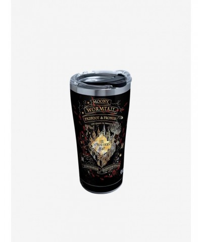 Harry Potter Black Marauder's Map 20oz Stainless Steel Tumbler With Lid $14.31 Tumblers